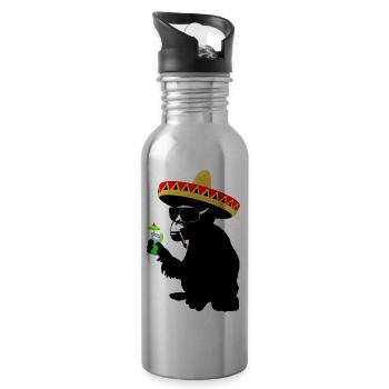 Funky Monkey - Gourde avec paille intégrée - argent clair - Droite