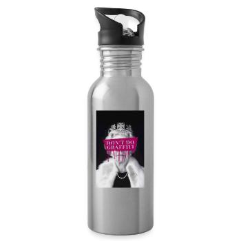 don’t do graffiti poster - Gourde avec paille intégrée - argent clair - Droite