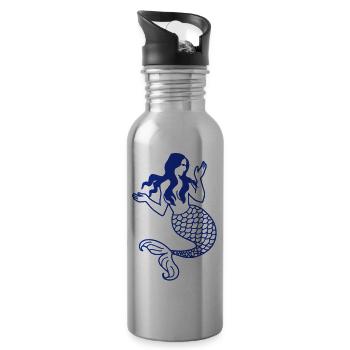 mermaid - Gourde avec paille intégrée - argent clair - Droite
