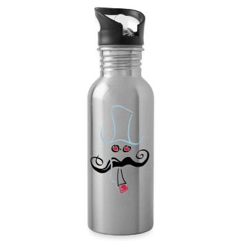 hipster_13.ai - Trinkflasche mit integriertem Trinkhalm - Lightsilver - Rechts