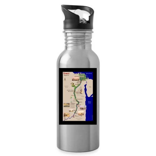 POSTER: Landkarte KEMET (Altes Ägypten) - Trinkflasche mit integriertem Trinkhalm