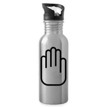 hand__symbol__f1 - Trinkflasche mit integriertem Trinkhalm - Lightsilver - Rechts