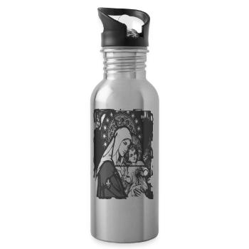 Jesus Marie_N2 - Water bottle with straw - silver - Right