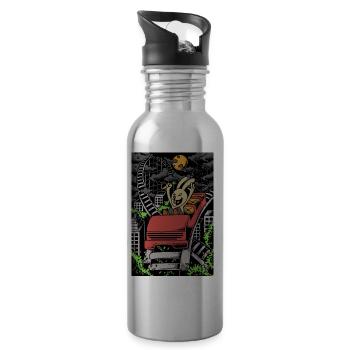 ROLLER COASTER - Water bottle with straw - silver - Right