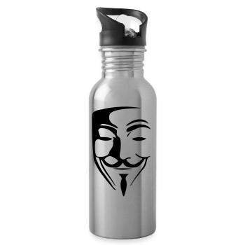 anonymous_003 - Trinkflasche mit integriertem Trinkhalm - Lightsilver - Rechts
