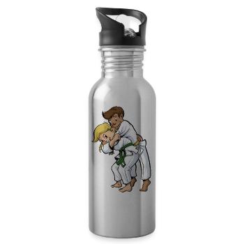Children's judo - Water bottle with straw - silver - Right
