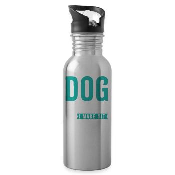 Dog training design for dog trainers Perfect S - Water bottle with straw - silver - Right