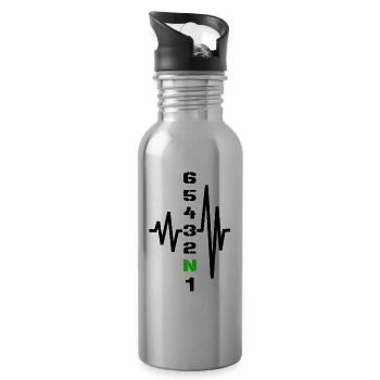 Motorcycle gears - Water bottle with straw - silver - Right