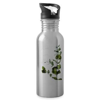 natur - Trinkflasche mit integriertem Trinkhalm - Lightsilver - Rechts
