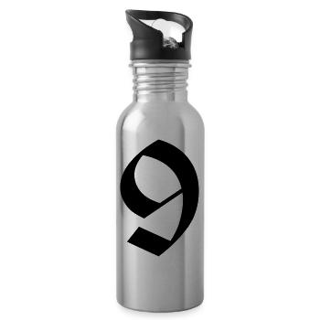 9 - Trinkflasche mit integriertem Trinkhalm - Lightsilver - Rechts