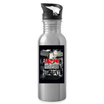 Alsace Old Style - Water bottle with straw - silver - Right