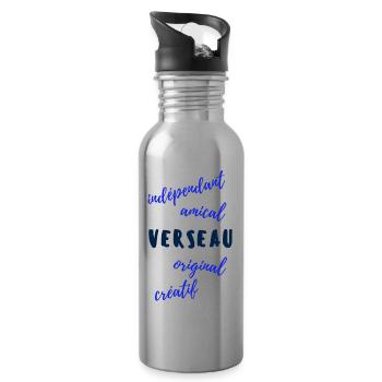 Tee shirt verseau - Gourde avec paille intégrée - argent clair - Droite