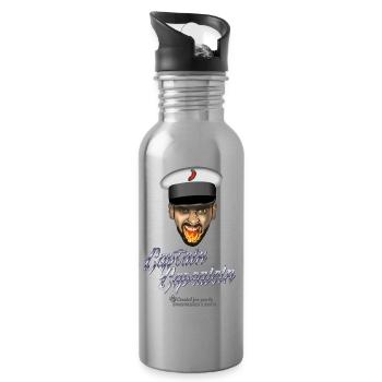 Chili Fan Design Capitaine Capsaïcine - Gourde avec paille intégrée - argent clair - Droite