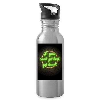 If you can't get laid get drunk - funny saying - Water bottle with straw - silver - Right