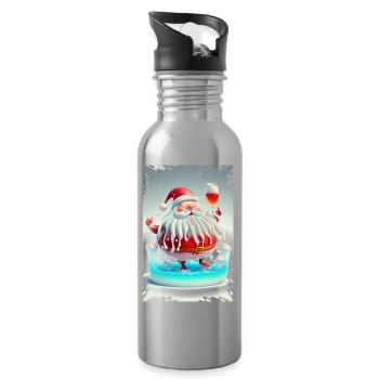 Gelee-Weihnachtsmann - Trinkflasche mit integriertem Trinkhalm - Lightsilver - Rechts