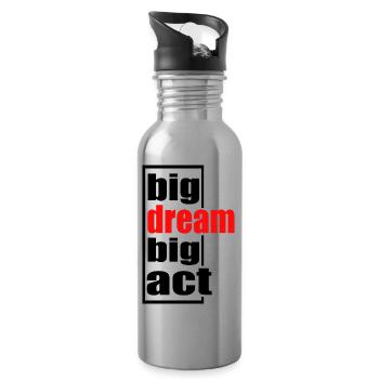 big bream big act - Gourde avec paille intégrée - argent clair - Droite
