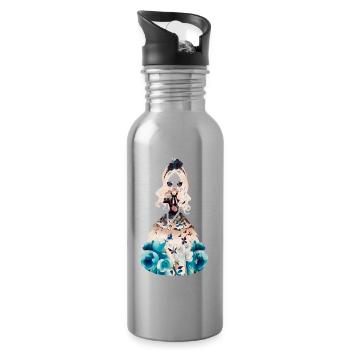 Alisa 1 - Water bottle with straw - silver - Right