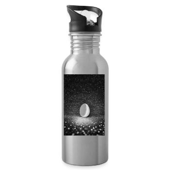 Kosmisches Ei - Trinkflasche mit integriertem Trinkhalm - Lightsilver - Rechts