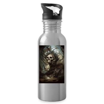 Under the Earth 3 - Water bottle with straw - silver - Right