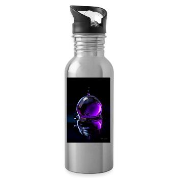 Drops purple 7 - Water bottle with straw - silver - Right