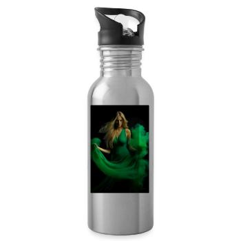 Green Beauty 3 - Water bottle with straw - silver - Right