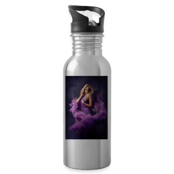 Purple Beauty 4 - Gourde avec paille intégrée - argent clair - Droite