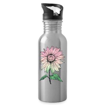 Blume - Trinkflasche mit integriertem Trinkhalm - Lightsilver - Rechts