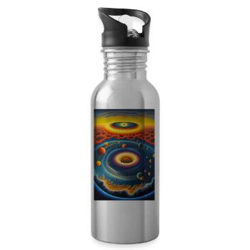 In one's own cosmos - Water bottle with straw - silver - Right