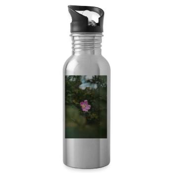 Blume - Trinkflasche mit integriertem Trinkhalm - Lightsilver - Rechts