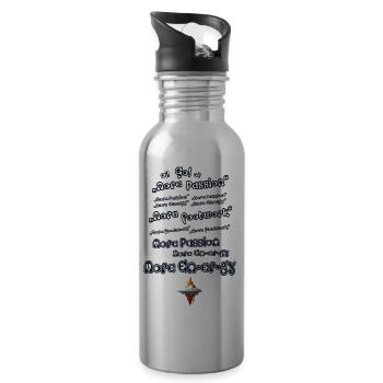 More Energy - Trinkflasche mit integriertem Trinkhalm - Lightsilver - Rechts