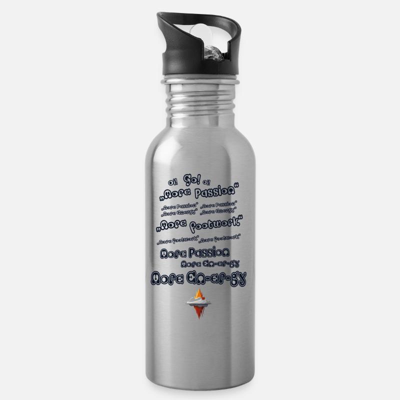More Energy - Trinkflasche mit integriertem Trinkhalm - Lightsilver
