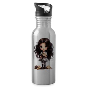 Dollie Biscuit - Water bottle with straw - silver - Right