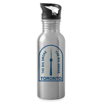 Toronto CNTower Big Smoke - Gourde avec paille intégrée - argent clair - Droite