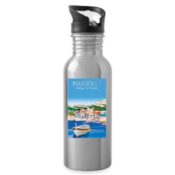 MARSEILLE MADRAGUE DE MONTREDON - Trinkflasche mit integriertem Trinkhalm - Lightsilver - Rechts