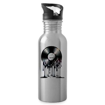 VINYL - Water bottle with straw - silver - Right