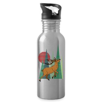 Deer - Water bottle with straw - silver - Right
