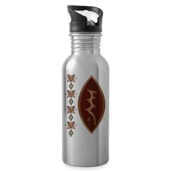 WALD - Trinkflasche mit integriertem Trinkhalm - Lightsilver - Rechts
