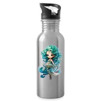 Dollie Water - Gourde avec paille intégrée - argent clair - Droite