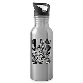Urban Rugby - Water bottle with straw - silver - Right