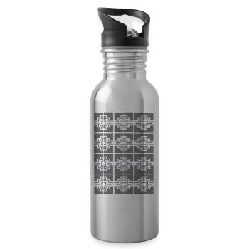 Neuer Typ - Trinkflasche mit integriertem Trinkhalm - Lightsilver - Rechts