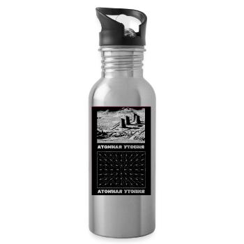 Atomic Utopia - Power Station x Measuring Movement - Water bottle with straw - silver - Right