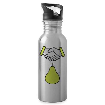 Shakespeare Word Game - Water bottle with straw - silver - Right
