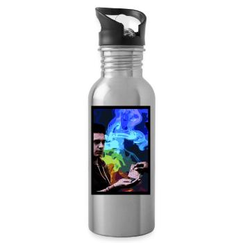 Beutelweise Happiness - Trinkflasche mit integriertem Trinkhalm - Lightsilver - Rechts