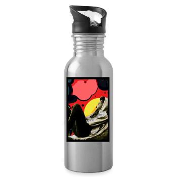 Why am I? - Trinkflasche mit integriertem Trinkhalm - Lightsilver - Rechts