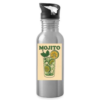 Mojito - Gourde avec paille intégrée - argent clair - Droite