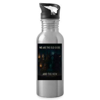 we are the old gods - Water bottle with straw - silver - Right