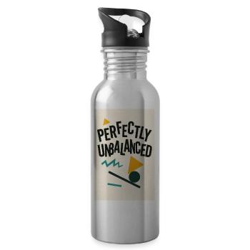 perfekt unausgeglichen - Trinkflasche mit integriertem Trinkhalm - Lightsilver - Rechts