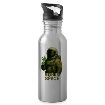 High in Space - Water bottle with straw - silver - Right