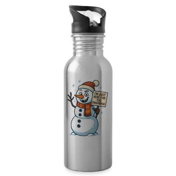 Lebkuchenmann Lebkuchen Lebkuchenmänner Geschenk - Trinkflasche mit integriertem Trinkhalm - Lightsilver - Rechts