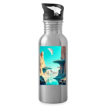A New Architecture Begins to Shape the Future - Water bottle with straw - silver - Right